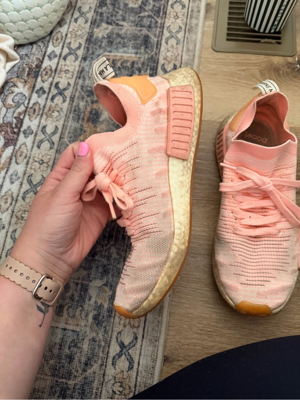 Adidas NMD_R1 Primeknit Women's Sneakers - Peach Pink